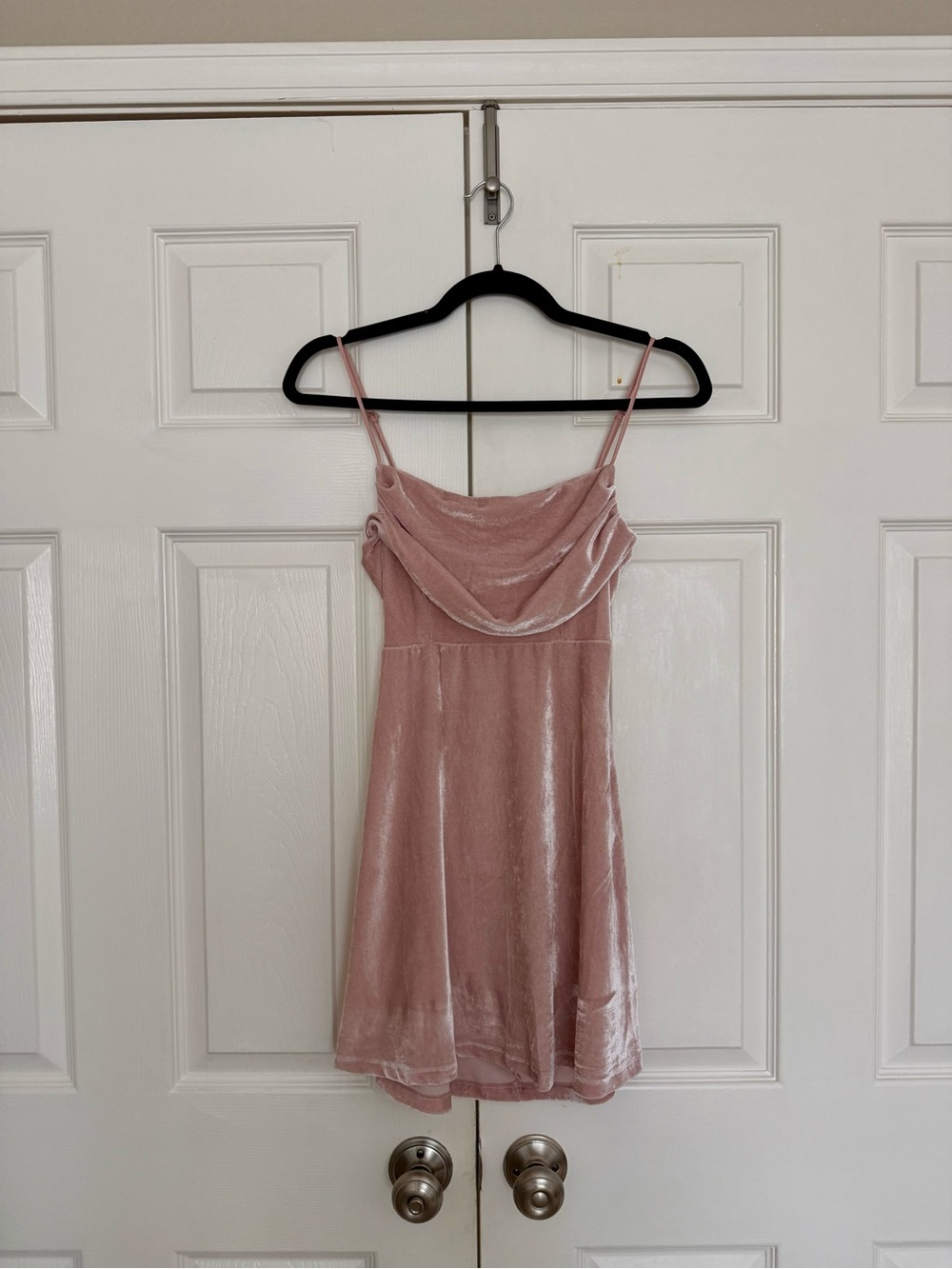 Urban Outfitters Pink Velvet Mini Dress